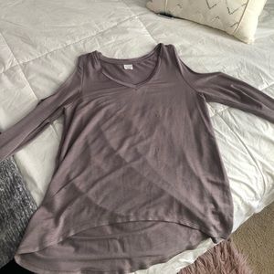 WORN ONCE cold shoulder long sleeve shirt